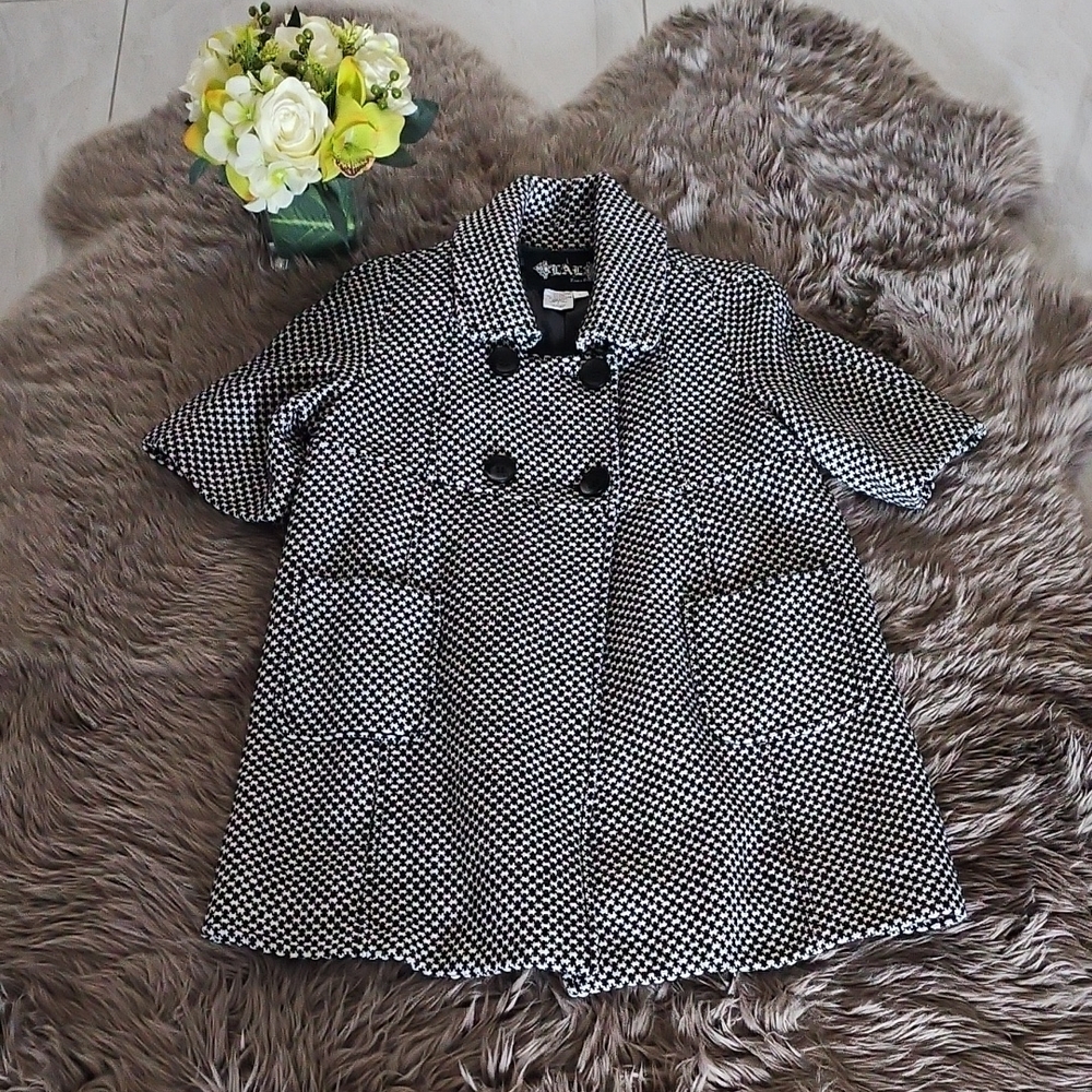 Stylish Black and White Kids Coat